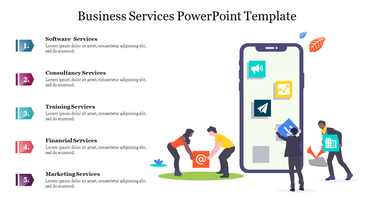 Awesome Business Services PowerPoint Template Design